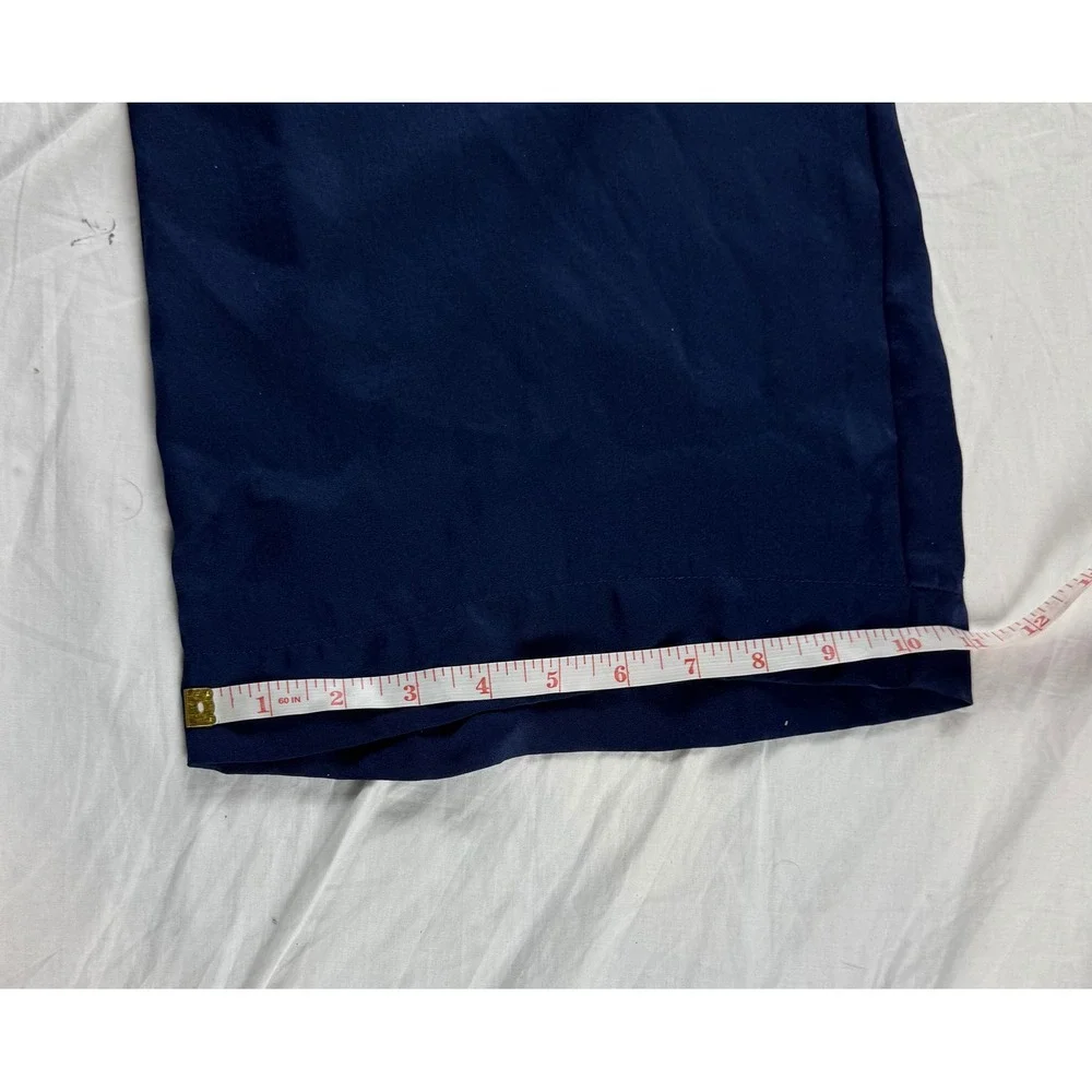 J Crew Navy Blue Satin Pajama Lounge Pants Wide Leg Size S - Picture 7 of 11